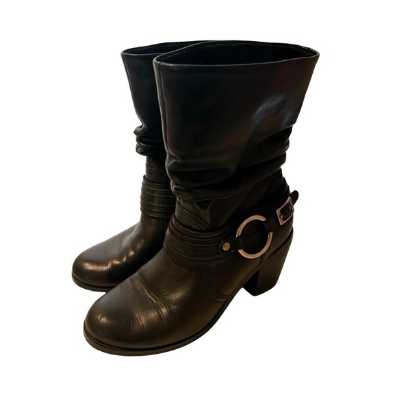 HARLEY DAVIDSON Leather Riding Solstice Boots Black Sz 6 - Picture 4 of 8